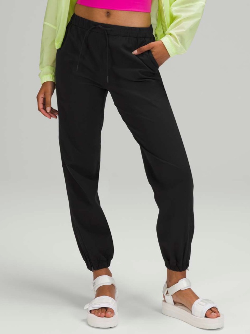 Lululemon Essential Affinity Mid Rise Jogger Women’s 10 Black Sporty Athletic